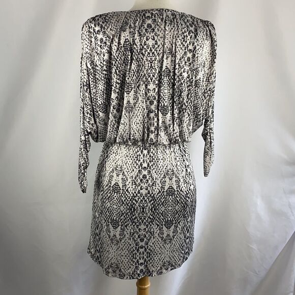 NWT Parker Black Print Wrap Dress - Picture 4 of 8